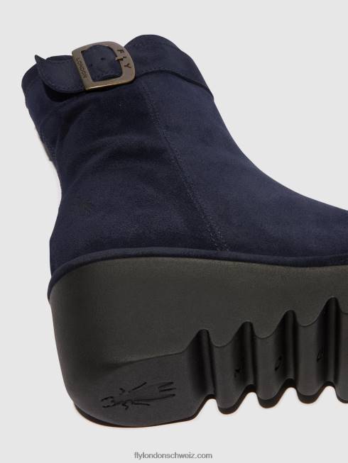 CH Fly London Frauen Stiefeletten mit Reißverschluss bepp396 Marine 266465