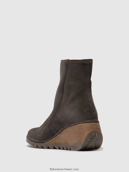 CH Fly London Frauen Stiefeletten mit Reißverschluss nela407 Diesel 266450