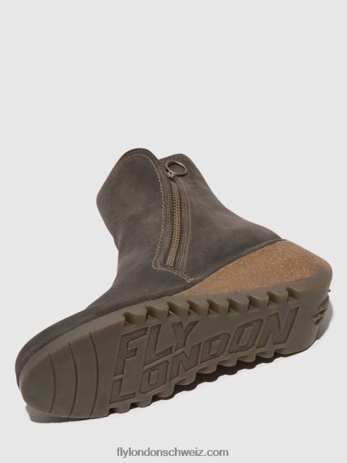 CH Fly London Frauen Stiefeletten mit Reißverschluss nela407 Diesel 266450