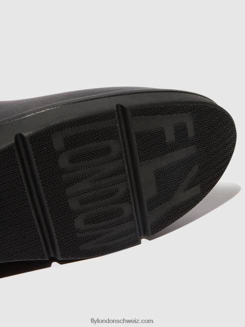 CH Fly London Frauen Stiefeletten mit Reißverschluss nula550 Schwarz 266448