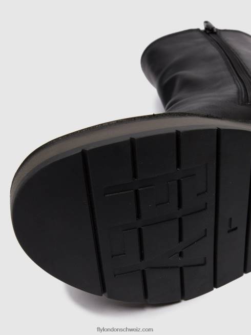 CH Fly London Frauen Stiefeletten mit Reißverschluss reno053 Teppich schwarz 2664253