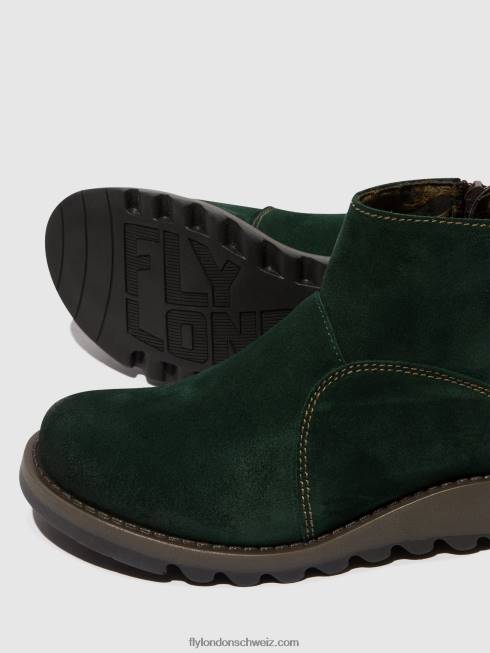CH Fly London Frauen Stiefeletten mit Reißverschluss sely918 Waldgrün/Diesel 266422