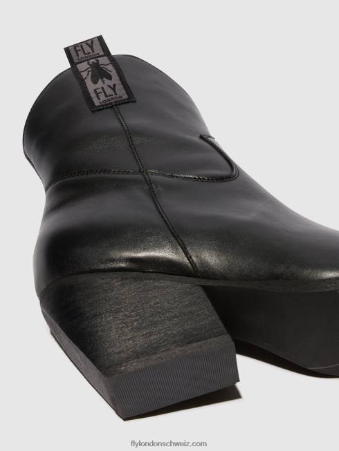 CH Fly London Frauen Stiefeletten mit Reißverschluss tabb905 Schwarz 266431