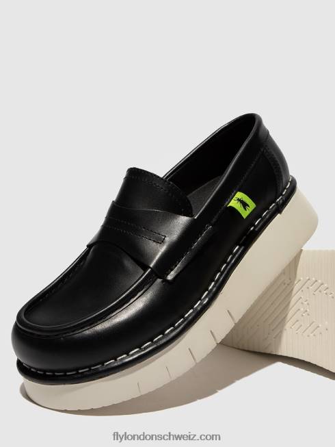 CH Fly London Frauen flache Stiefeletten iker246 Tunderschwarz 2664165
