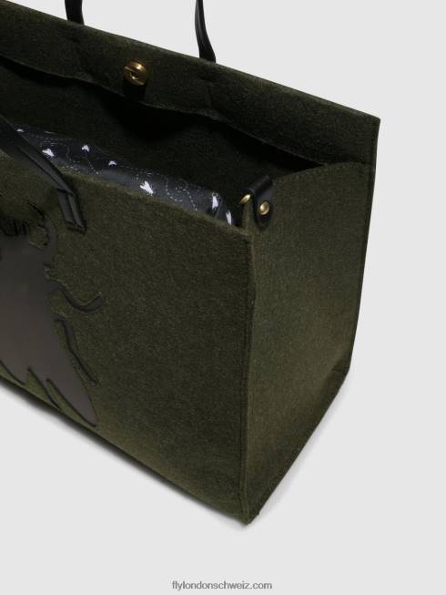 CH Fly London Frauen Handtaschentaschen amur702 dunkelgrün 2664794