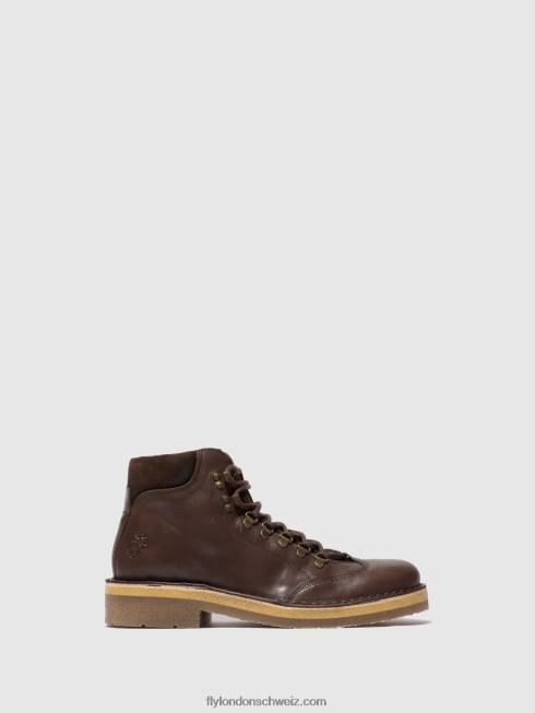CH Fly London Männer Schnürstiefeletten reus075 Öko/Ölsuede (pflanzlich) Mocca 2664806